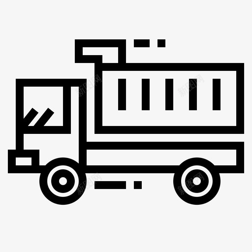 自卸卡车汽车玩具轮廓图标svg_新图网 https://ixintu.com 汽车 玩具轮廓 自卸卡车