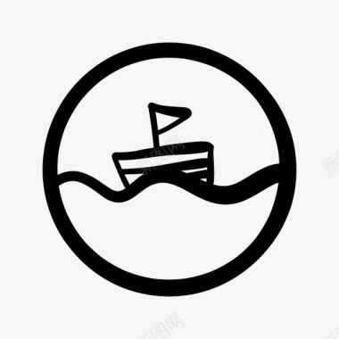 船旅行运输图标图标
