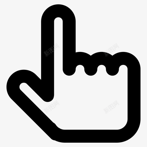 食指手势手指图标svg_新图网 https://ixintu.com 手势 手指 用户界面粗体图标 食指