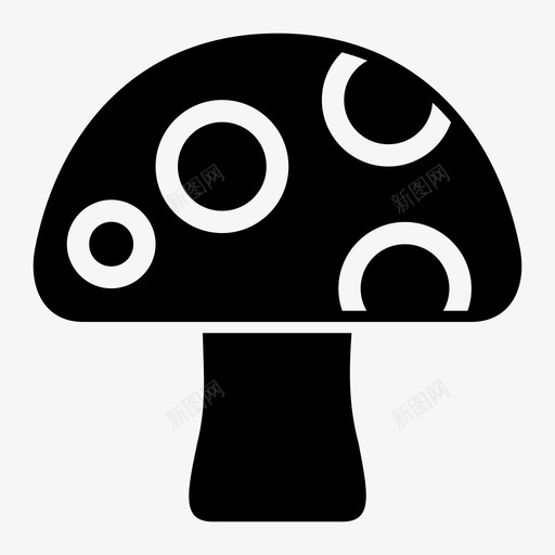 蘑菇烹饪食物图标svg_新图网 https://ixintu.com 健康 烹饪 菌类 蔬菜 蘑菇 食物
