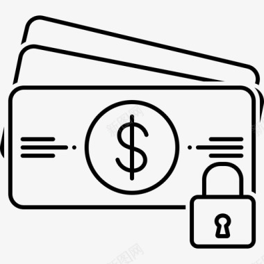 支付保护卡支票图标图标