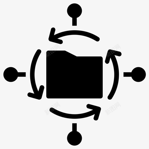 数据恢复备份数据数据管理图标svg_新图网 https://ixintu.com 备份数据 数据恢复 数据管理 计算机和网络字形图标