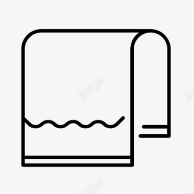 毛巾浴缸热水图标图标