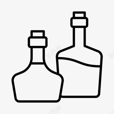 酱汁酒精瓶子图标图标