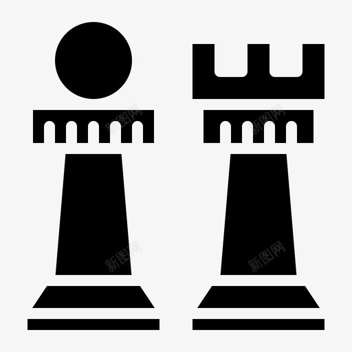 国际象棋游戏棋子图标svg_新图网 https://ixintu.com 国际象棋 棋子 游戏 策略 西洋棋 运动扎实