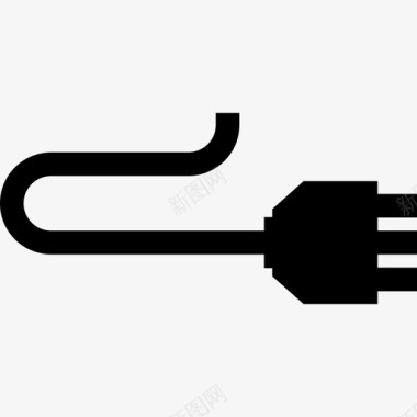 电气插头电缆针脚图标图标