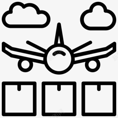 空运空运服务航空物流图标图标
