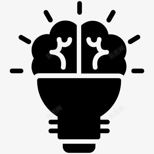 创意大脑创新理念企业管理字形图标svg_新图网 https://ixintu.com 企业管理字形图标 创意大脑 创新理念