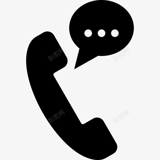 电话聊天交谈通话图标svg_新图网 https://ixintu.com 交谈 客户支持 电话 电话聊天 通话