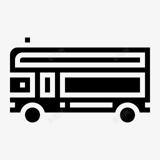 公共汽车公共校车图标svg_新图网 https://ixintu.com 交通工具 公共 公共汽车 旅行实心 校车 车辆