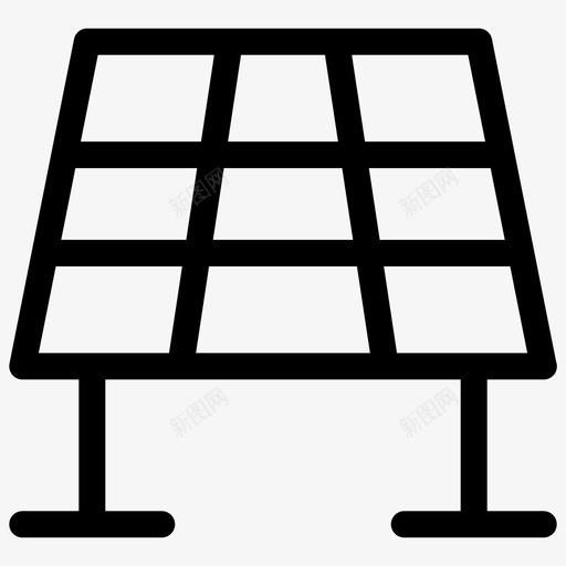 太阳能电池板能源概述图标svg_新图网 https://ixintu.com 太阳能电池板 能源概述