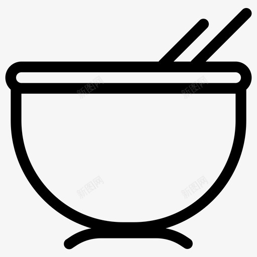 面条亚洲面碗图标svg_新图网 https://ixintu.com 乌冬 亚洲面 拉面 碗 索巴 面条 食品和饮料