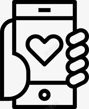 手机应用程序爱情图标图标