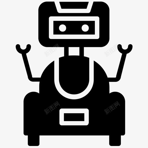 机器人安卓人工智能图标svg_新图网 https://ixintu.com 人工智能 人工智能字形图标 仿人 仿生人 安卓 机器人