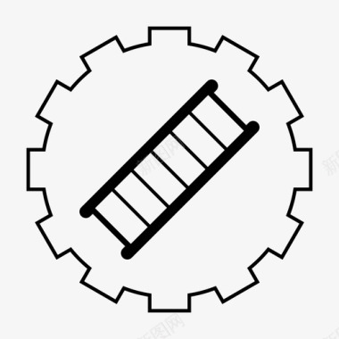 梯子建筑工具图标图标