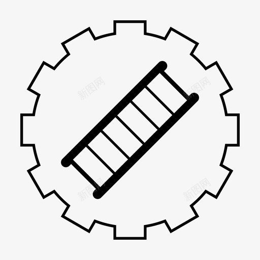 梯子建筑工具图标svg_新图网 https://ixintu.com 上升 工具 建筑 建筑器具 梯子