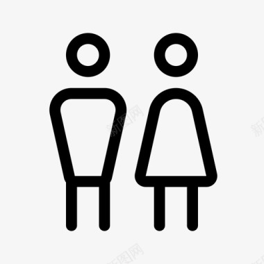 卫生间浴室性别图标图标
