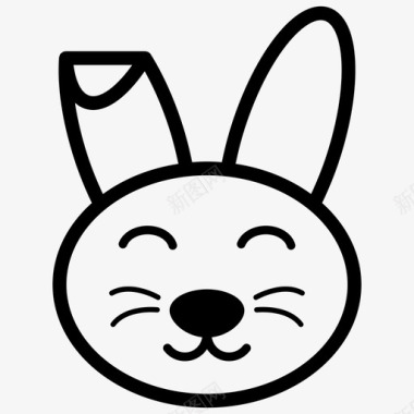 复活节兔子动物可爱图标图标