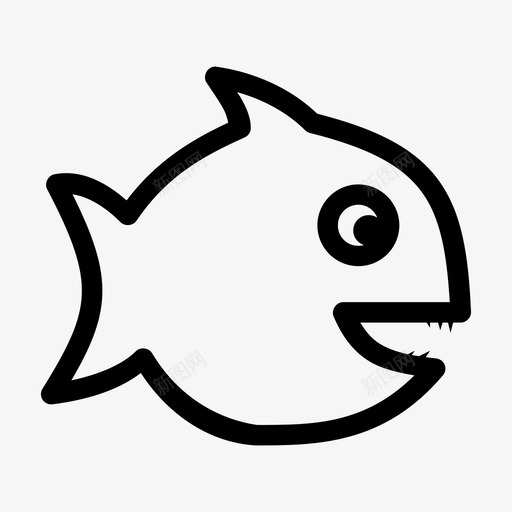 鱼动物海洋图标svg_新图网 https://ixintu.com 动物 海 海洋 海鲜 食人鱼 鱼