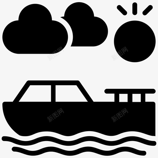 海运货船海外送货服务图标svg_新图网 https://ixintu.com 海外送货服务 海运 物流配送标志符号 货船