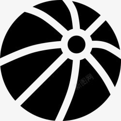 一只沙滩脚印沙滩球休闲放松图标高清图片