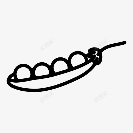 豌豆食物蔬菜图标svg_新图网 https://ixintu.com 蔬菜 豌豆 食物