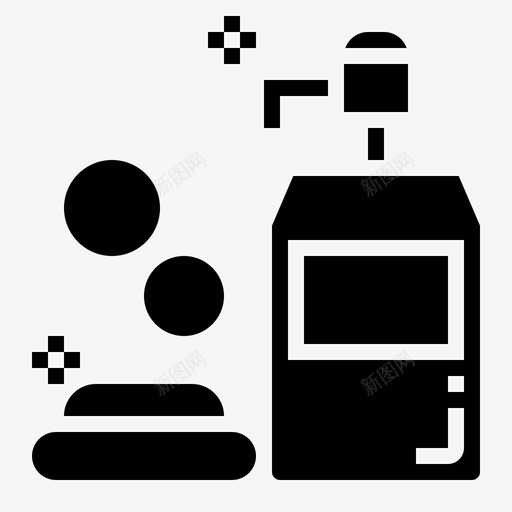 肥皂护理清洁图标svg_新图网 https://ixintu.com 健康固体 护理 清洁 皮肤 肥皂
