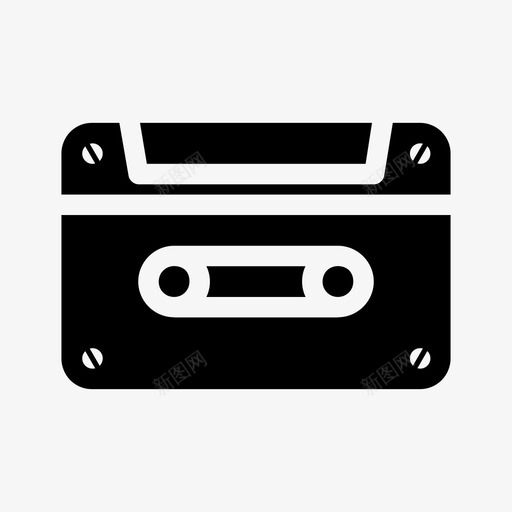盒式磁带音频音乐图标svg_新图网 https://ixintu.com 录音 歌曲 盒式磁带 音乐 音频