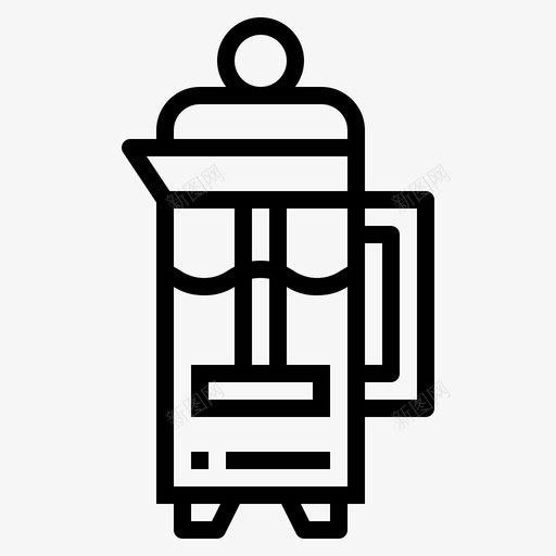 法式印刷机咖啡柱塞图标svg_新图网 https://ixintu.com 咖啡 咖啡店概述 柱塞 法式印刷机