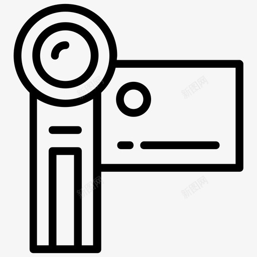 摄像机数码相机手持摄像头图标svg_新图网 https://ixintu.com 录音 手持摄像头 摄像机 数码相机 视频生产线图标