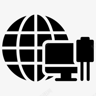 互联网网络空间全球网络图标图标