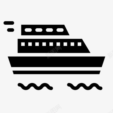 渡轮船巡洋舰图标图标