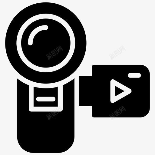 摄像机数码相机手持摄像头图标svg_新图网 https://ixintu.com 录音 手持摄像头 摄像机 数码相机 视频制作符号图标