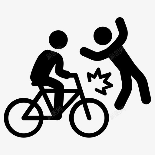事故自行车自行车事故图标svg_新图网 https://ixintu.com 事故 受伤 碰撞 自行车 自行车事故