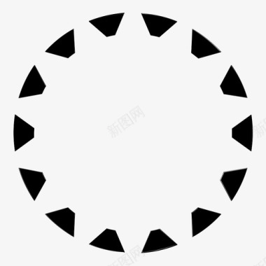 太阳圆圈时钟齿轮图标图标