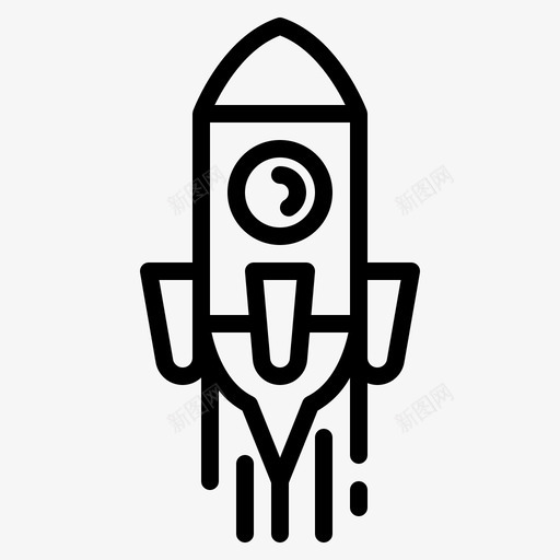 火箭飞船太空图标svg_新图网 https://ixintu.com 创业 太空 火箭 科学 运输 飞船