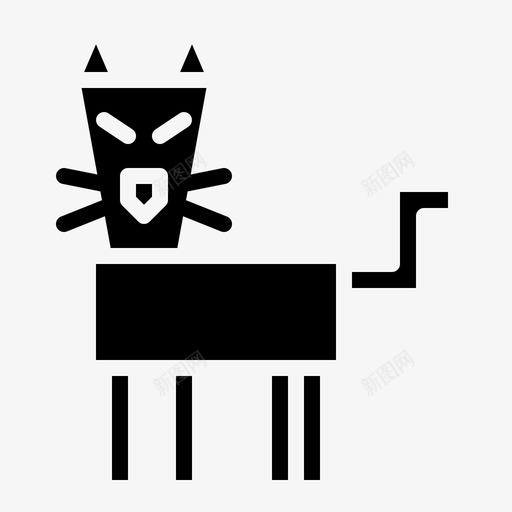 猫动物小猫图标svg_新图网 https://ixintu.com 动物 宠物 小猫 猫