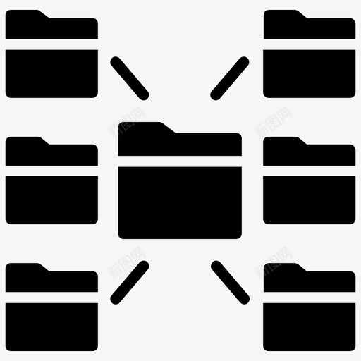 数据结构数据网络文件夹网络图标svg_新图网 https://ixintu.com 共享文件夹 数据结构 数据网络 文件夹网络 计算机和网络字形图标 远程文件