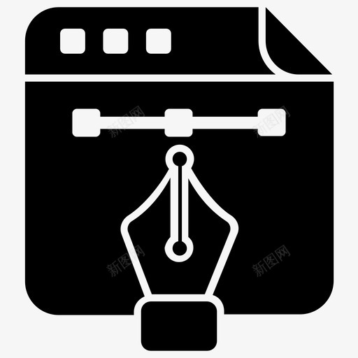 平面网站数字图形钢笔工具图标svg_新图网 https://ixintu.com 平面设计网站 数字图形 网页设计字形图标 钢笔工具