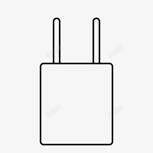 墙插头块充电器图标svg_新图网 https://ixintu.com 充电器 块 墙插头 电力 电缆轮廓