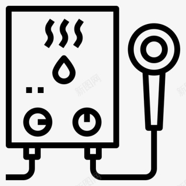 锅炉加热器水图标图标