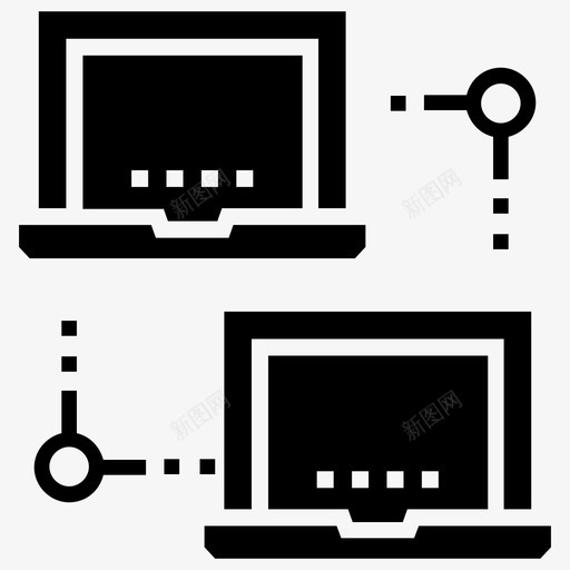 连接通信计算机图标svg_新图网 https://ixintu.com 网络和云技术 网络图标 计算机 连接 通信 链接