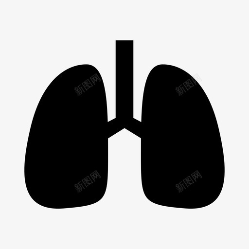 肺解剖学呼吸图标svg_新图网 https://ixintu.com 保健 医学 呼吸 器官 肺 肺科 解剖学