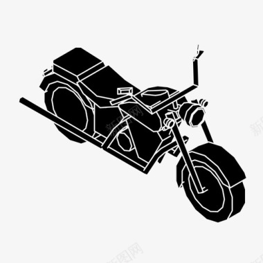 摩托车自行车骑乘图标图标