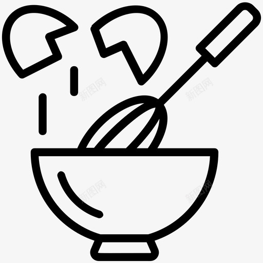 打蛋器搅蛋器煎蛋饼图标svg_新图网 https://ixintu.com 打蛋器 搅蛋器 煎蛋饼 餐厅线图标