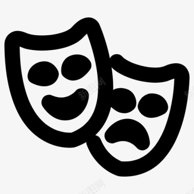 娱乐戏剧面具图标图标
