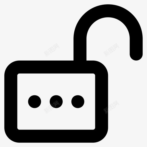 解锁门锁挂锁图标svg_新图网 https://ixintu.com 复古锁 安全 挂锁 用户界面粗体图标 解锁 门锁