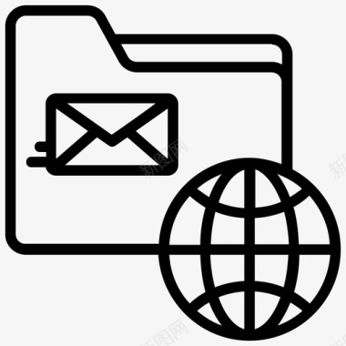 全球文件交付文件夹全球物流图标图标