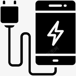 低电量手机充电充电器手机充电充电器电缆智能手机电池图标高清图片