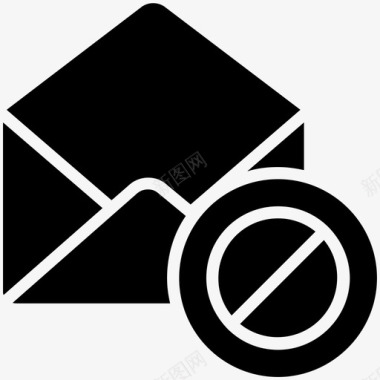 邮件块电子邮件信件图标图标